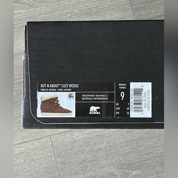 NWT Sorel Out N About Wedge Bootie Brown and Cream Size 9 - Picture 9 of 9